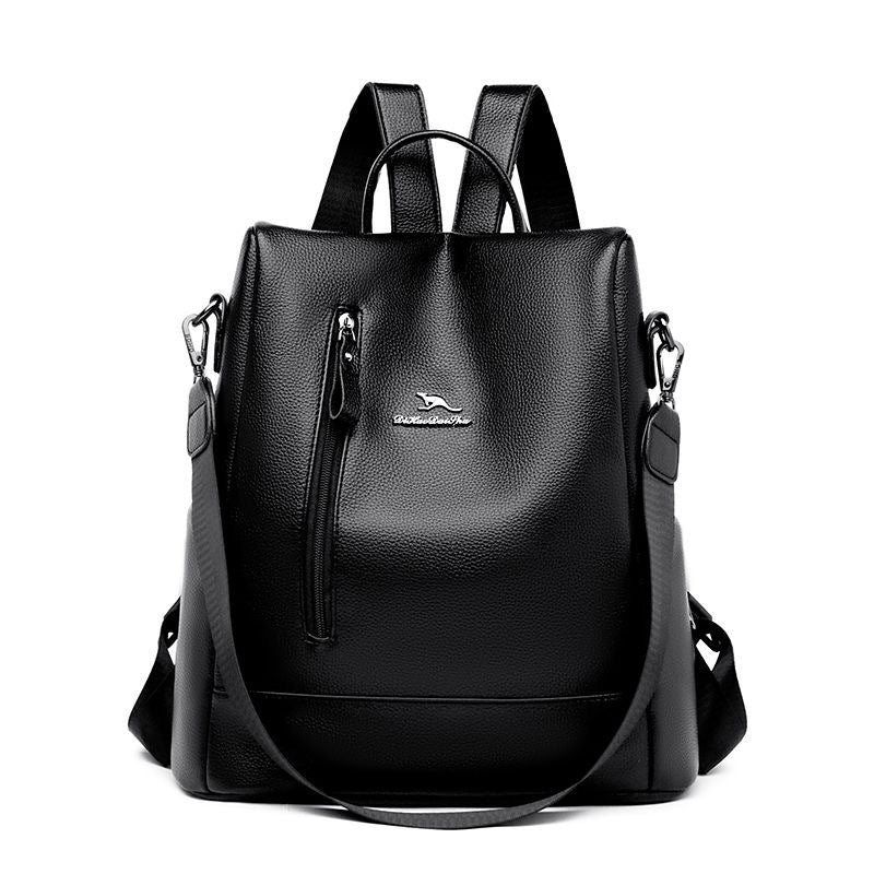 Women's Large Capacity High Sense Soft Leather Backpacks