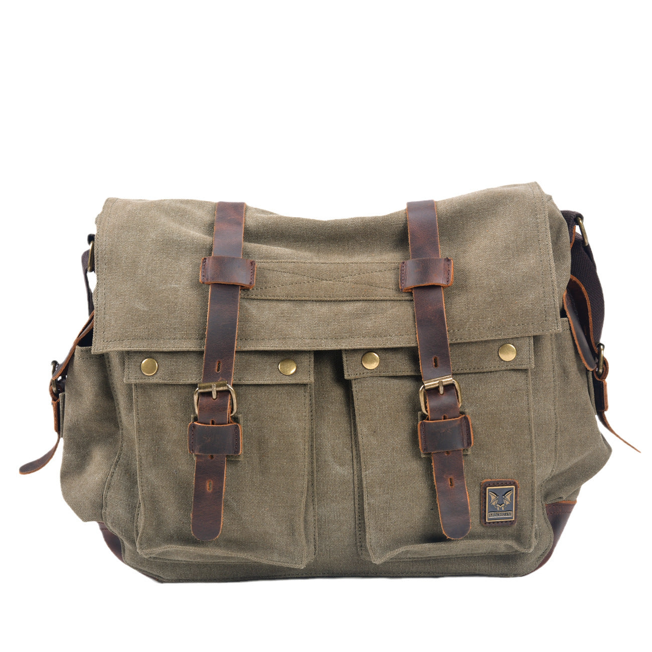 Men's Capacity For Retro Canvas Crazy Horse Men's Shoulder Bags