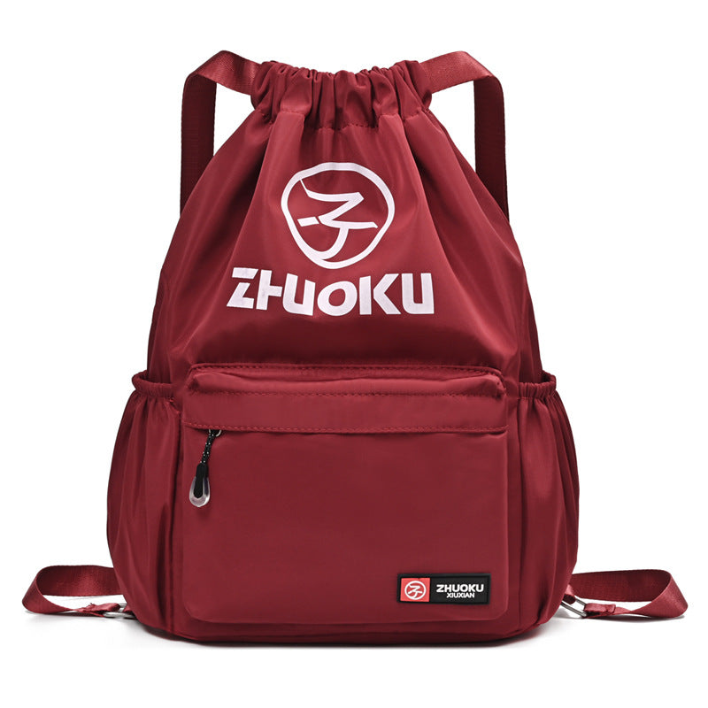 Color Style With Letters Basketball Large Capacity Drawstring Sports Backpacks