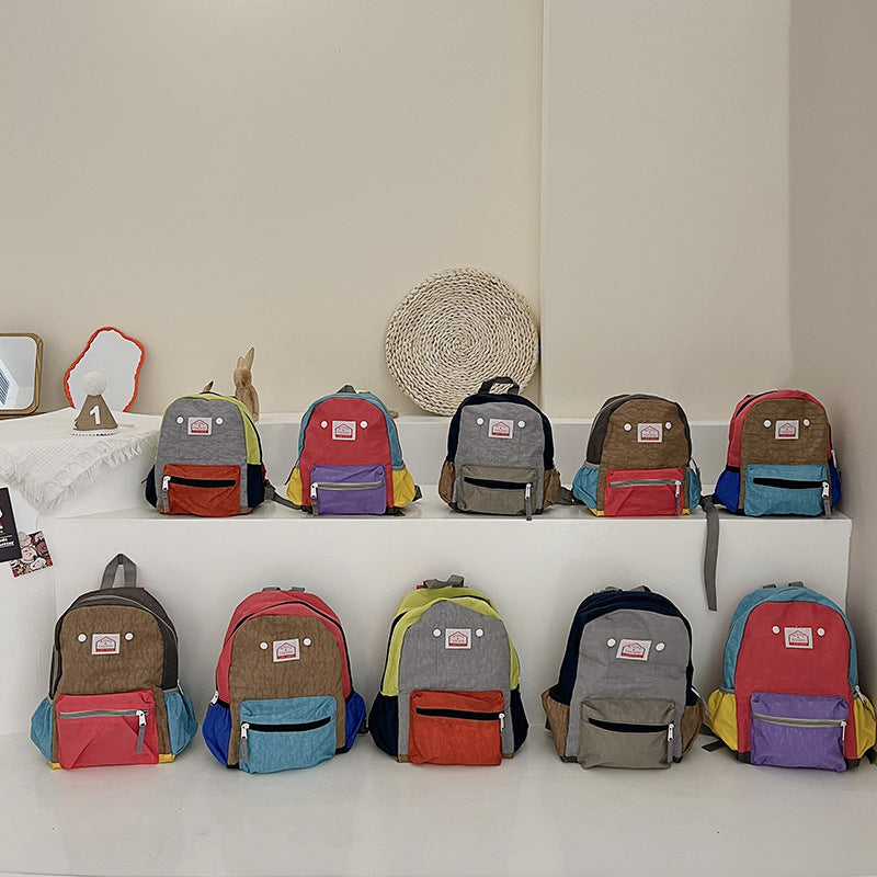 Children's Lightweight Big Small Canvas Boys Spine Children's Backpacks