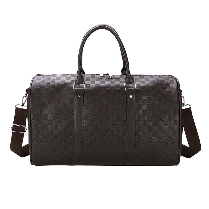 Fashion Plaid Embossed Short-distance Portable Large Travel Bags