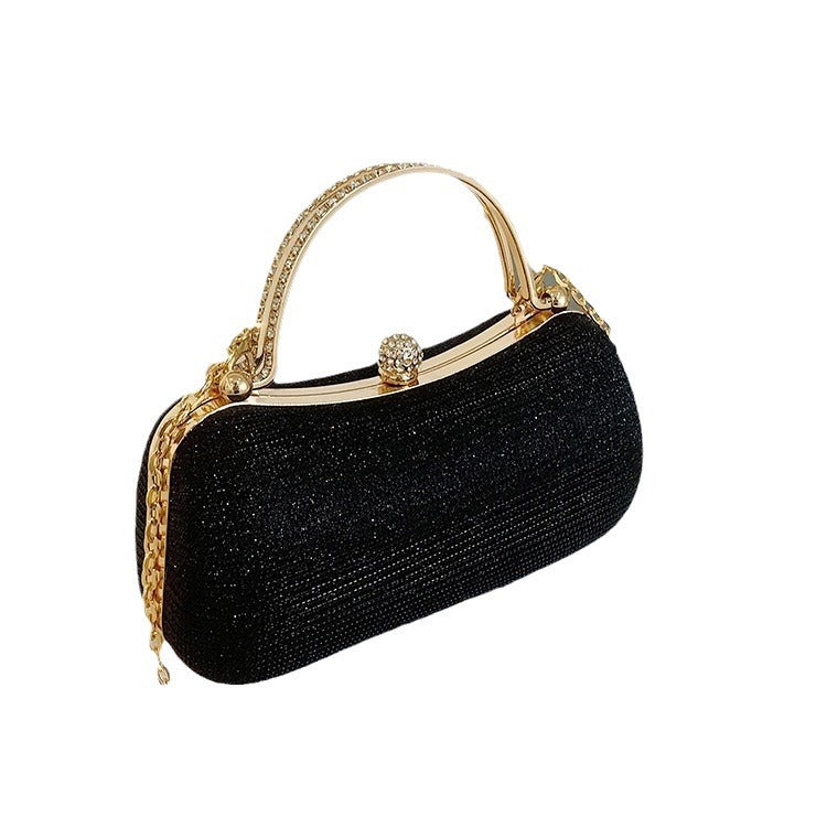 Women's Retro Textured Portable Box Dinner Niche Evening Bags