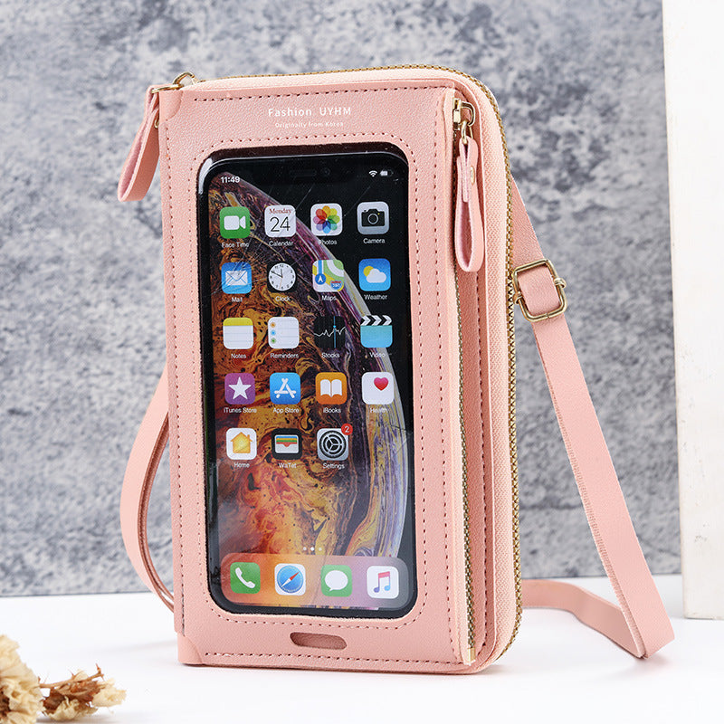 Mini sacs transparents multifonctionnels pour téléphone portable, écran tactile pour femmes