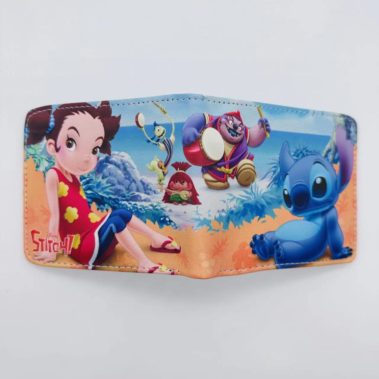 Cute Cartoon Stitch Short Blue Long Ladies Wallets