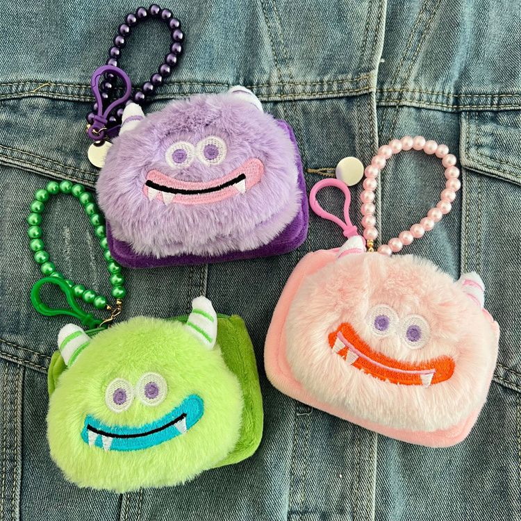 Cute Monster Plush Cartoon Girlish Ugly Coin Purses