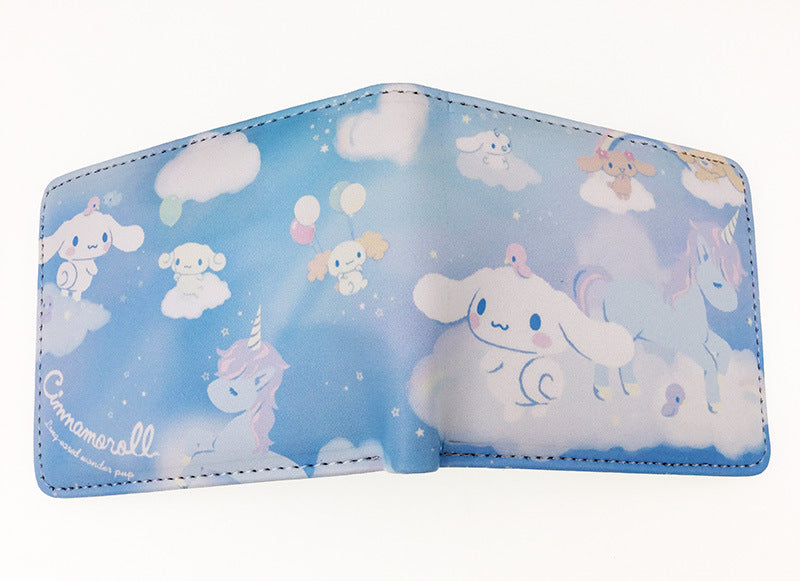 Cute Cartoon Stitch Short Blue Long Ladies Wallets