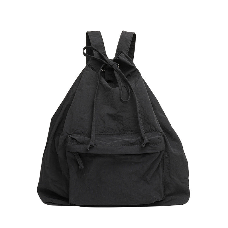 Korean Style Artistic Nylon Fashion Drawstring Small Backpacks