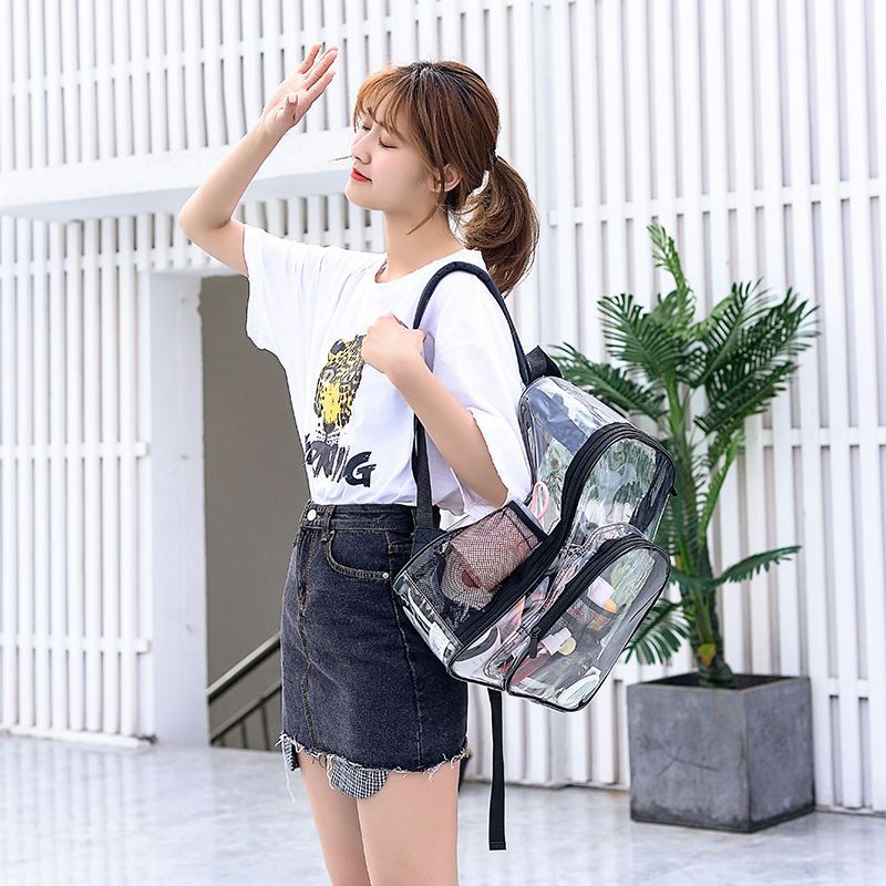 Trendy Slouchy Transparent Secondary Waterproof All-inclusive Backpacks