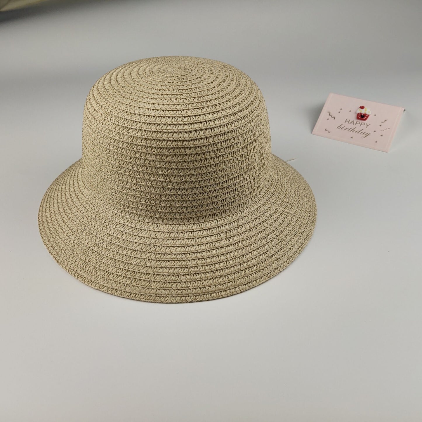 Chapeau de soleil en papier de paille d'été pour enfants, Mini porte-monnaie pour enfants