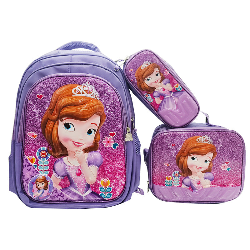 Cartoon Three-piece Detachable Film With Light Elementary School Students' Schoolbags