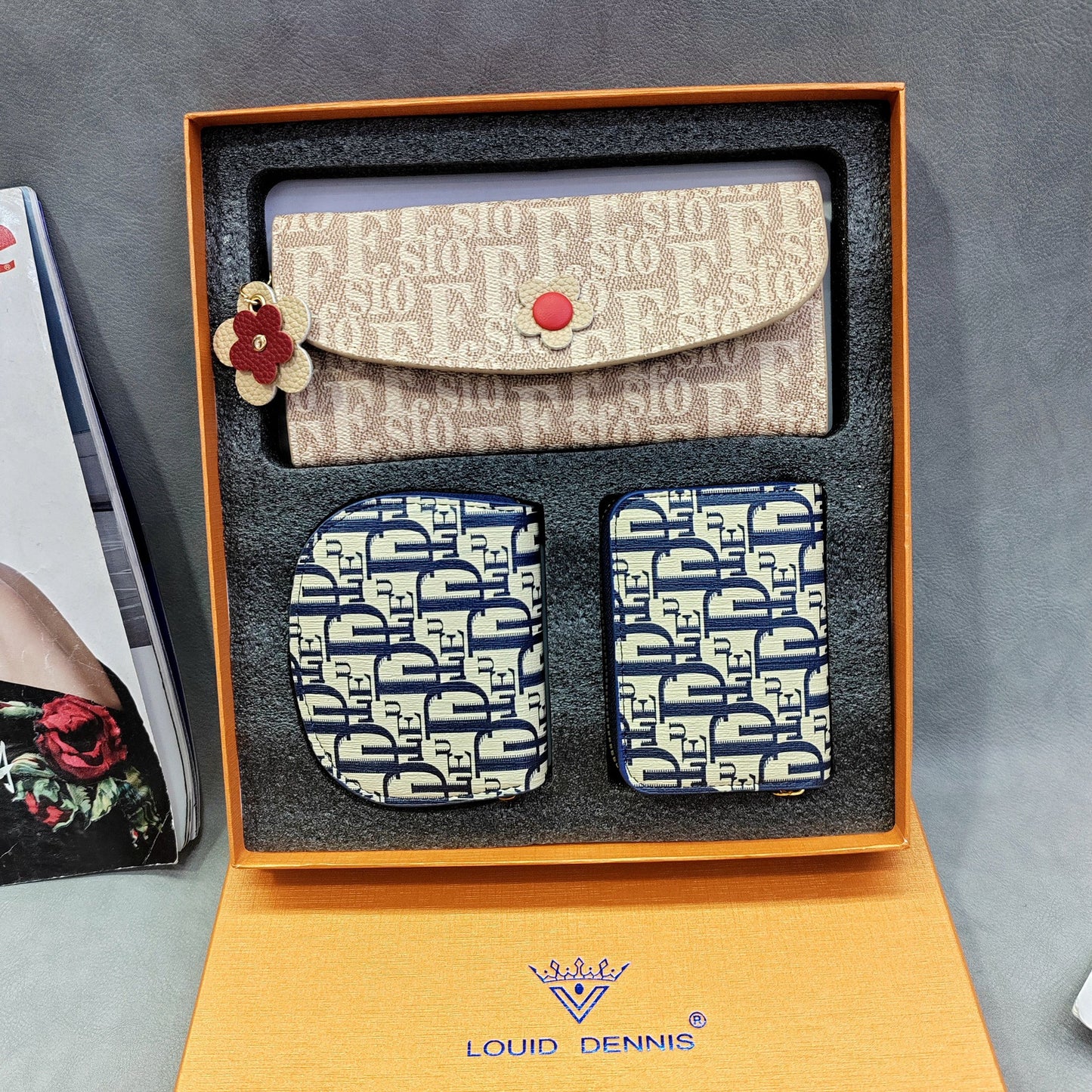 Versatile Innovative Three-piece Gift Box Sets Ladies Wallets