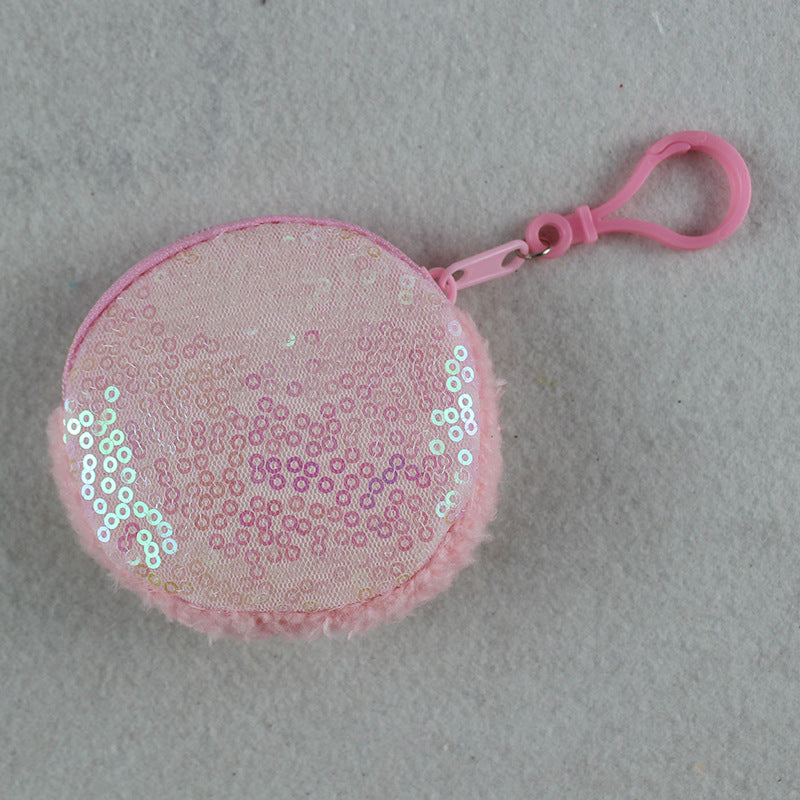 Light Board Sequined Laser Earphone Portable Round Coin Purses