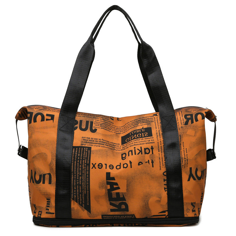 Fashion Trend Retro Alphabet Folding Scalable Travel Bags