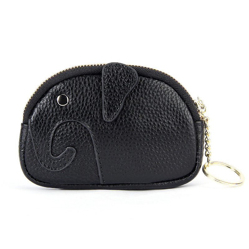 Elephant Creative Pocket Mini Genuine Leather Coin Purses