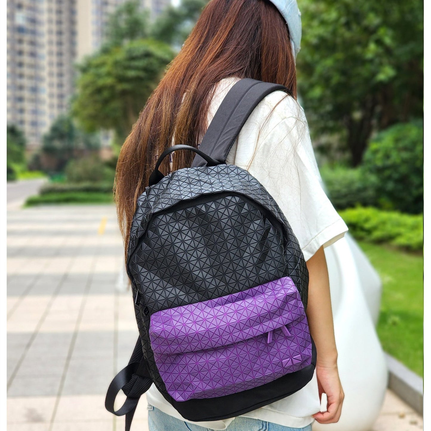 Original Rhombus Silicone Commuter Large Capacity Backpacks