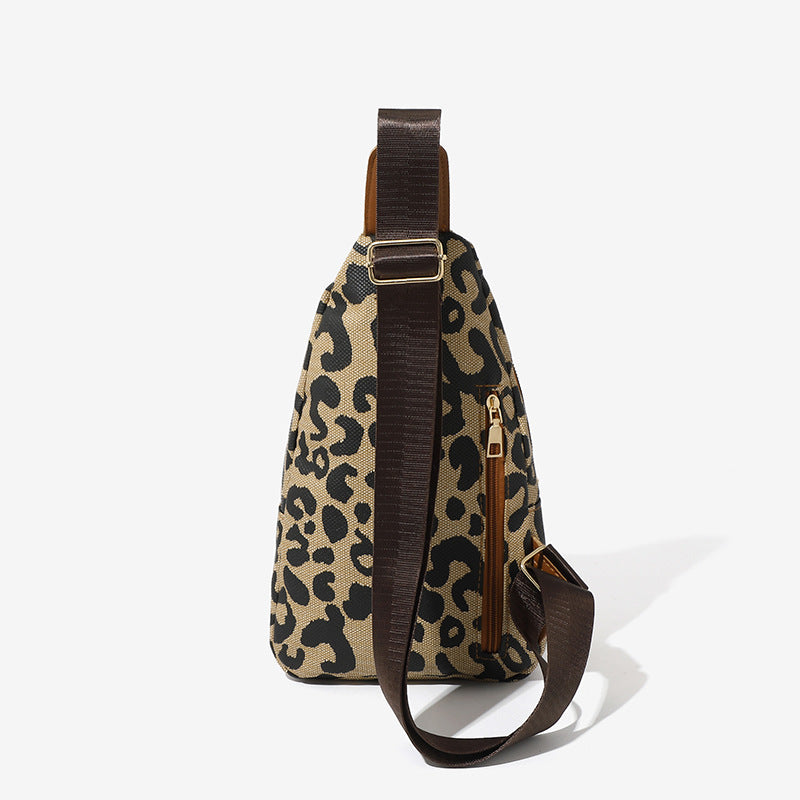 Women's Leopard Print Contrast Color One Cell Waist Packs