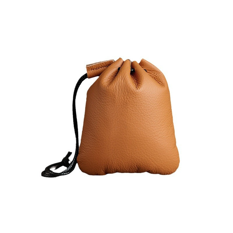 Sacs en cuir de vachette avec poche à cordon de style rétro