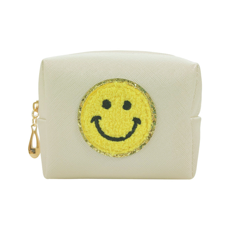 Fashion Towel Embroidered Smiley Face Mini Purses