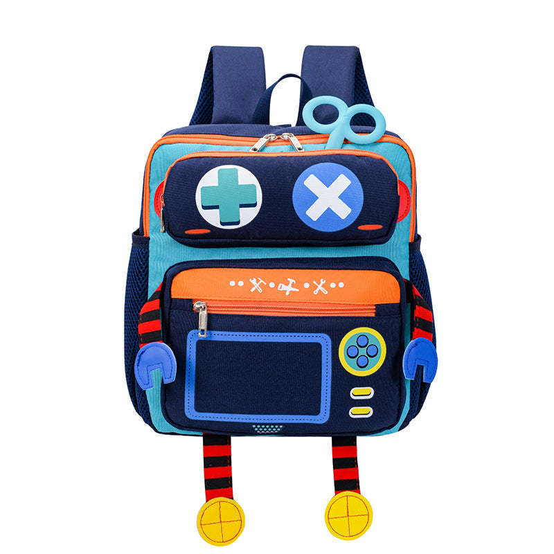 Robot de dessin animé pour enfants, petite classe, sacs d'école de maternelle intermédiaire avancé