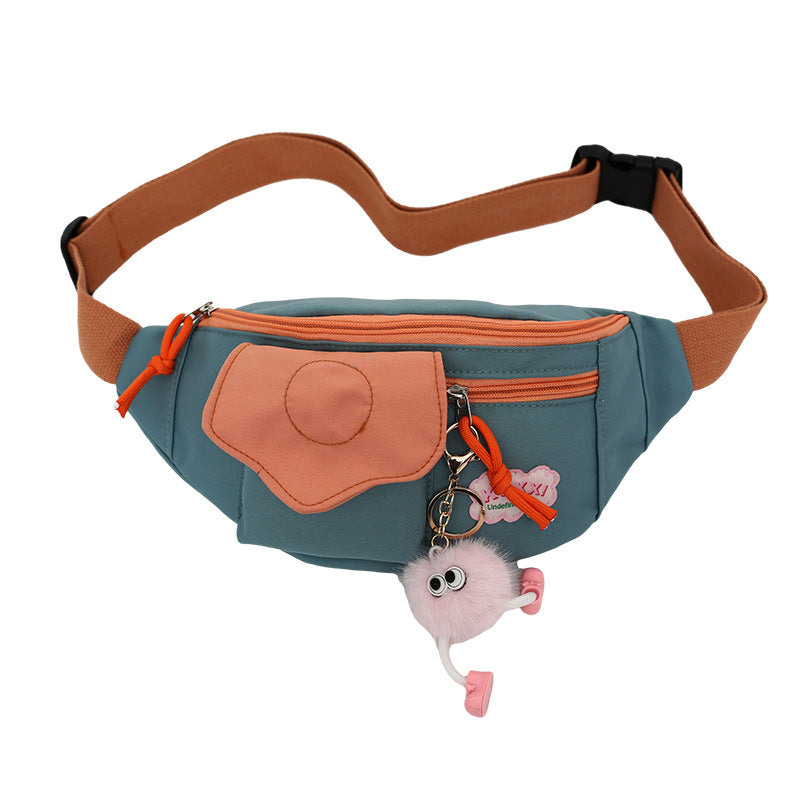 Contrast Color Mori Sweet Canvas Female Summer Waist Packs