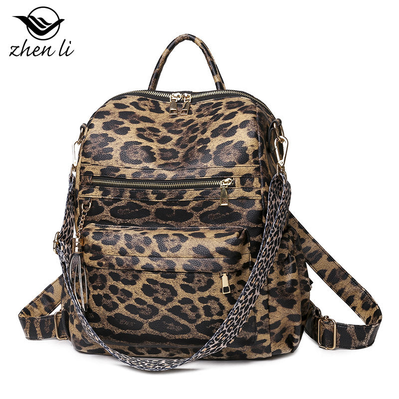 Women's Large Capacity Trendy Retro Soft Leather Backpacks