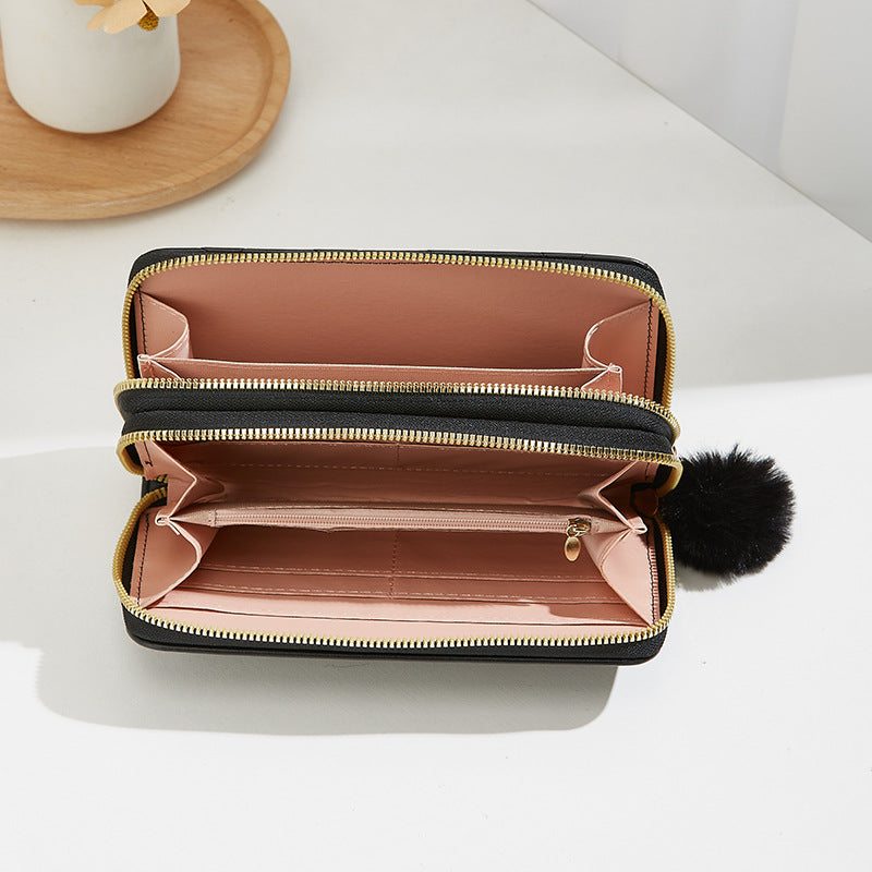 Pochette à fermeture éclair pour femmes, sacs de téléphone simples et de grande capacité