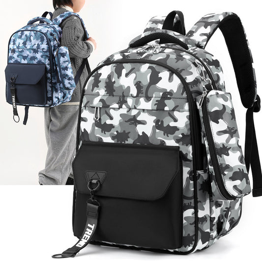 Primary Large Capacity Waterproof Burden Reduction Spine Elementary School Students' Schoolbags