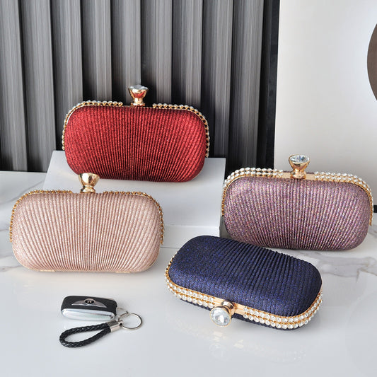 Women's Pleated Dinner Niche High Sense Clutch Evening Bags