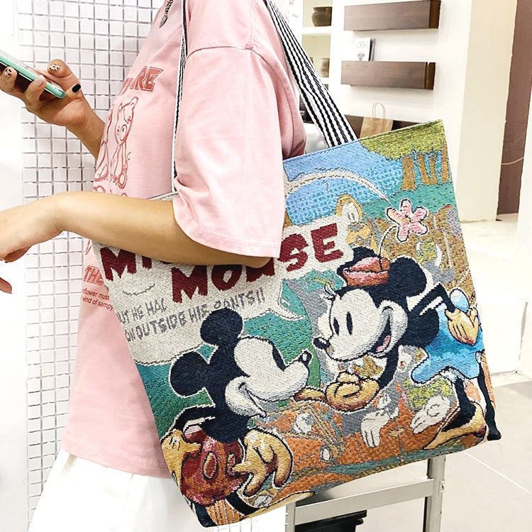 Women's Personality Trendy Morning Exercise Grocery Shopping Shoulder Bags