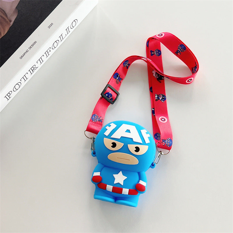 Cadeau pour garçon pour enfants Avengers Porte-monnaie mobile de dessin animé pour tout-petits