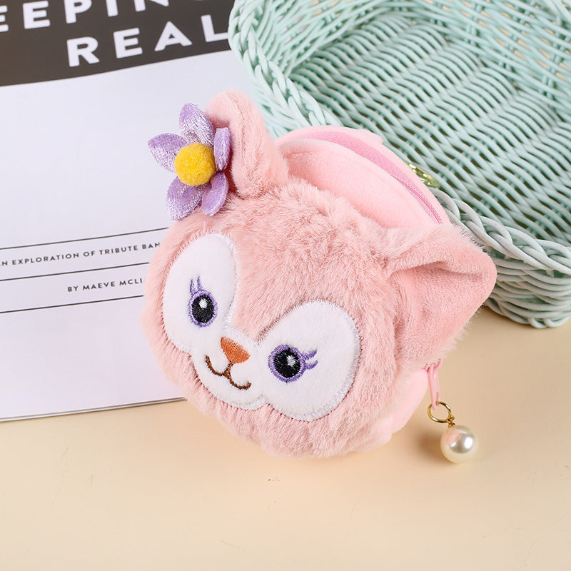 Three-dimensional Cartoon Doll Plush Chain Car Purses