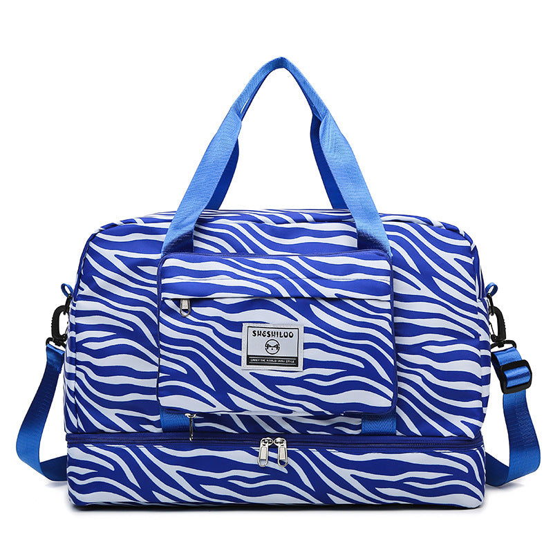 Zebra Pattern Short Business Trip Large Capacity Travel Bags