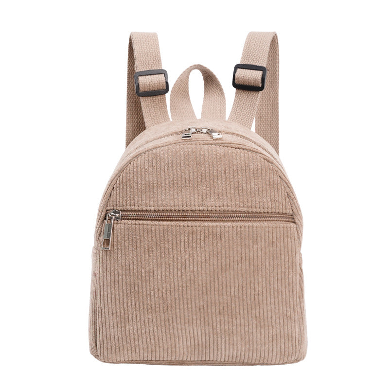 Women's Corduroy Solid Color Fashion Simple Backpacks