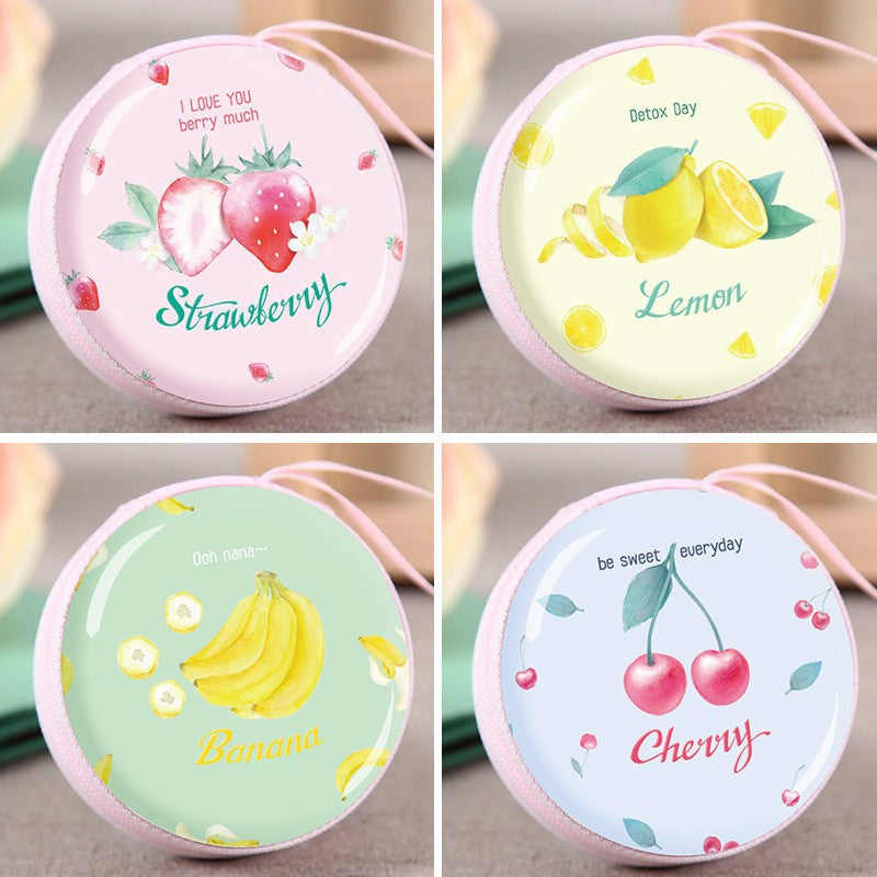 Mini Round Zipper Rabbit Storage Earphone Purses