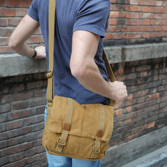 Men's Canvas Retro Trendy Fashion For Men's Messenger Bags