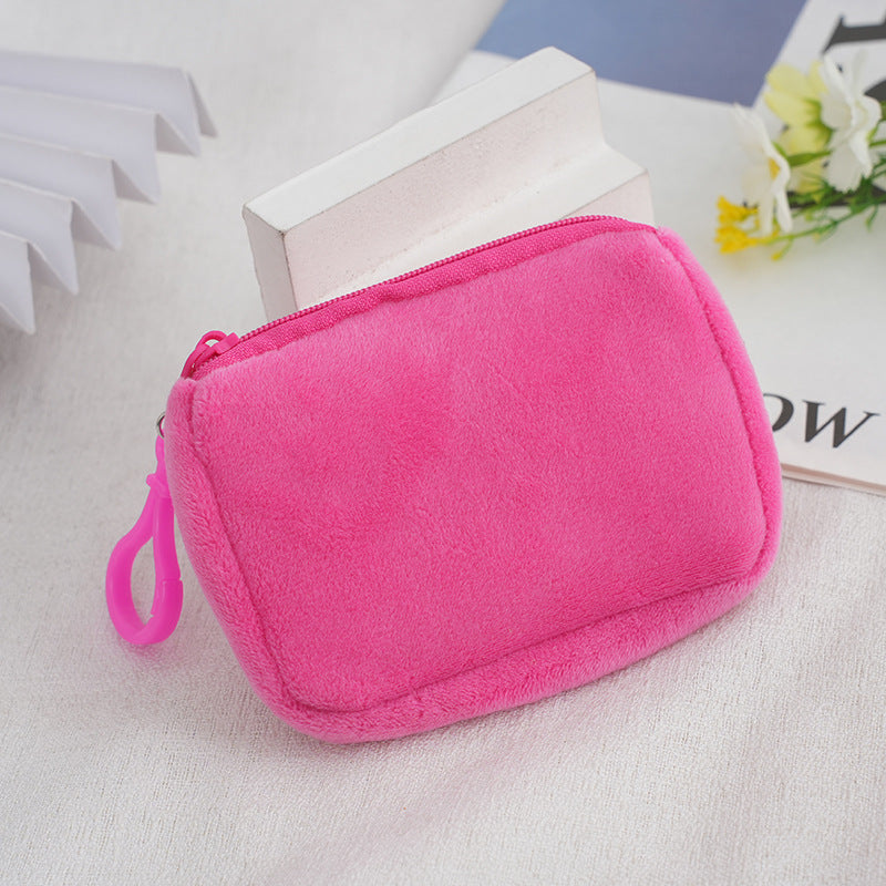 Solid Color Plush Storage Candy Small Cute Children's Coin Purse