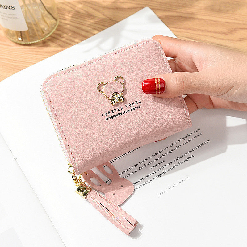 Women's Zipper Short Fashion Small Cute Card Holder