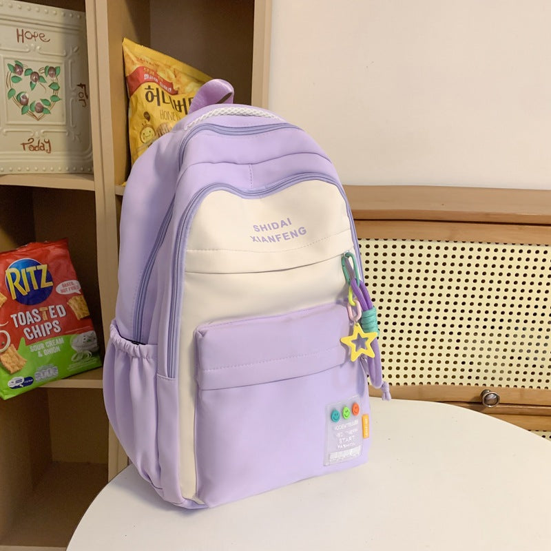 Korean Good-looking Junior High Primary Color Backpacks