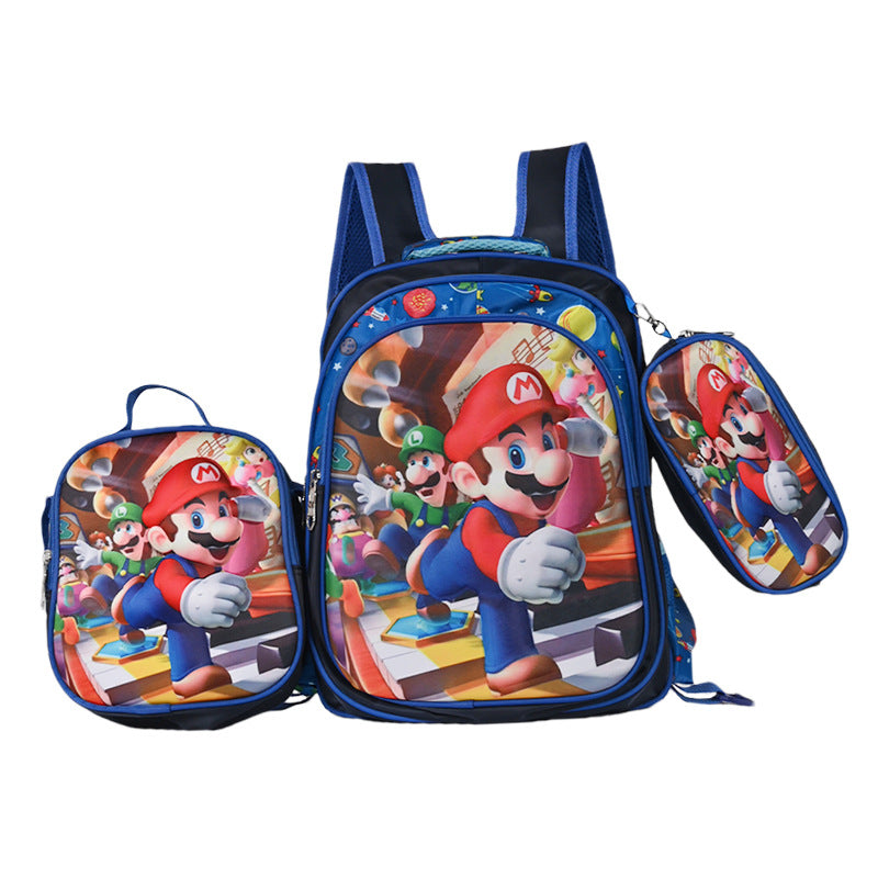 Children's Cartoon Detachable Six-wheel Three-piece Set Elementary School Students' Schoolbags