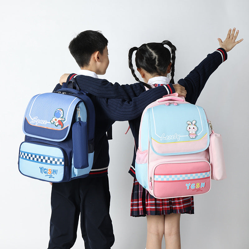 Primary Grade Large Capacity Strap Pencil Elementary School Students' Schoolbags