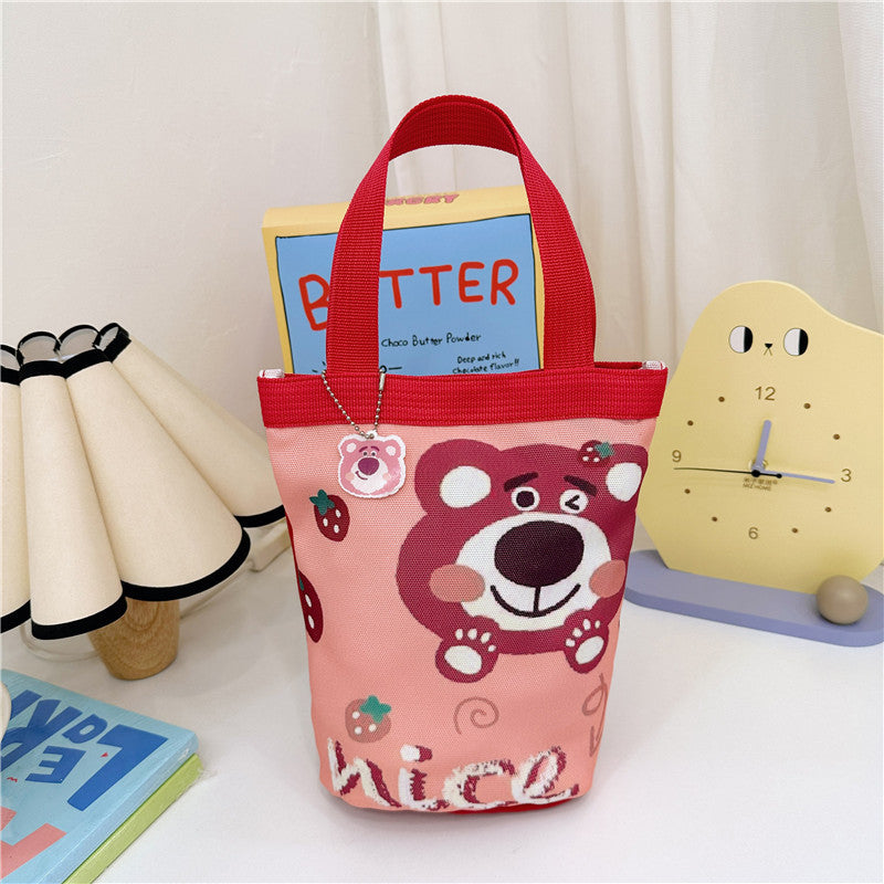 Children's Anime Bucket Portable Canvas Korean Style Children's Shoulder Bags