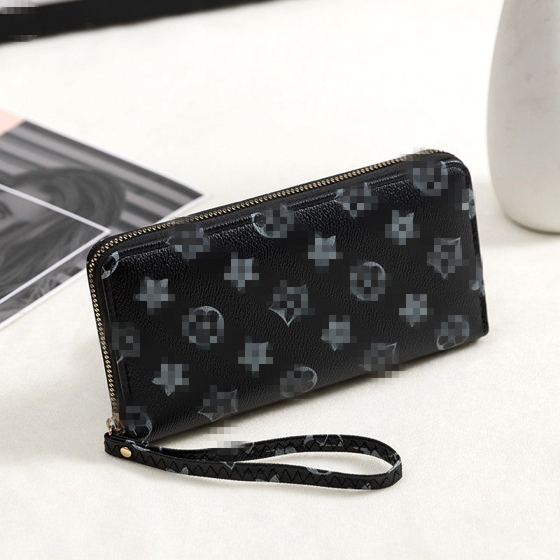 Mickey Zipper Printing Certificate Korean Style Western Large Capacity Ladies Wallets