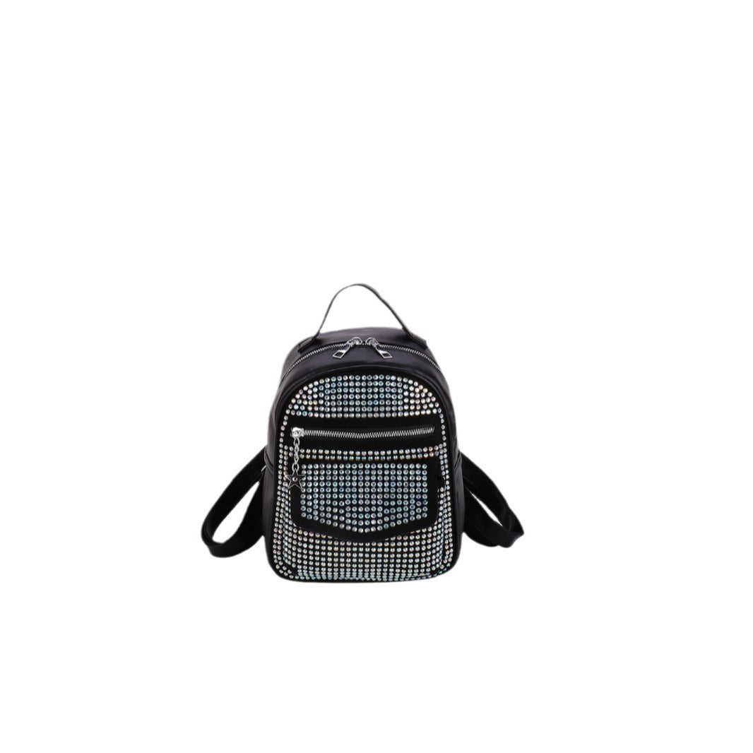 Women's Rhinestone Simple Versatile Large Capacity Backpacks