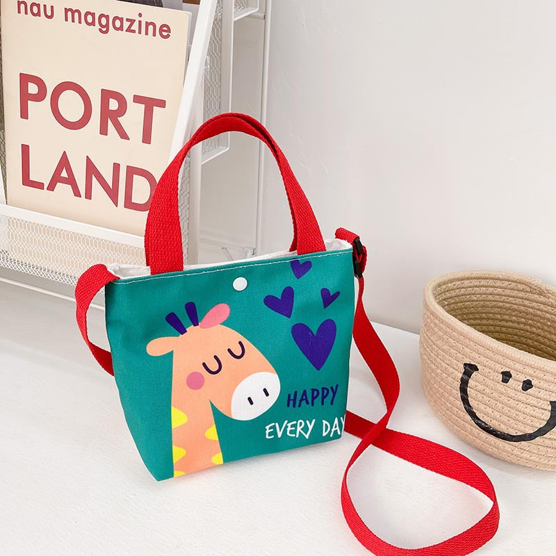 Children's Canvas Korean Cartoon Cute Printed Boys Children's Shoulder Bags