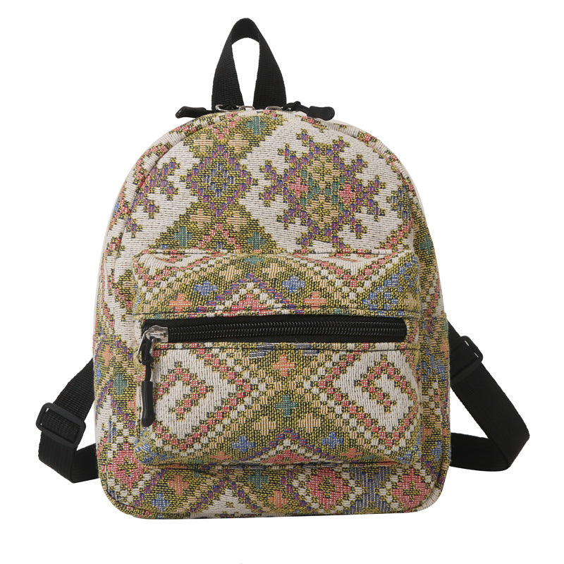 Large Capacity Canvas Retro Ethnic Style Backpacks