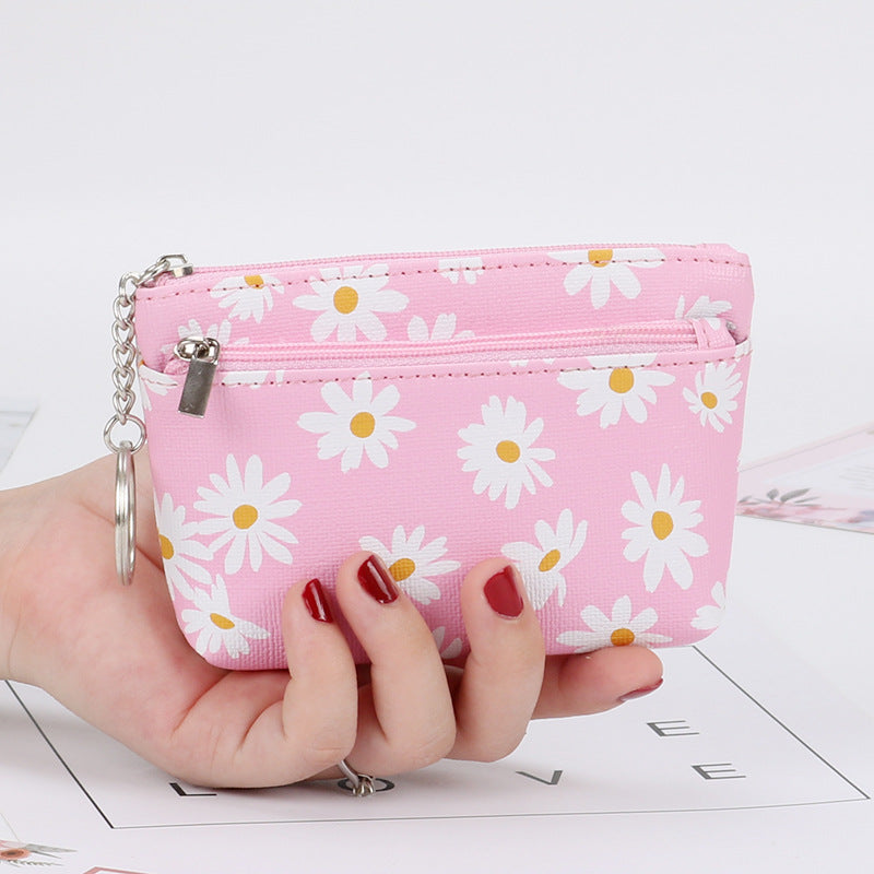 Women's Korean Style Small Fresh Little Daisy Coin Purses