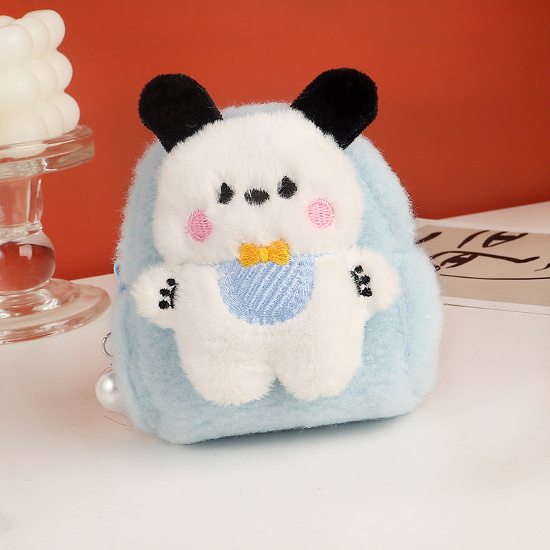 Cute Dog Three-dimensional Earphone Claw Machine Purses