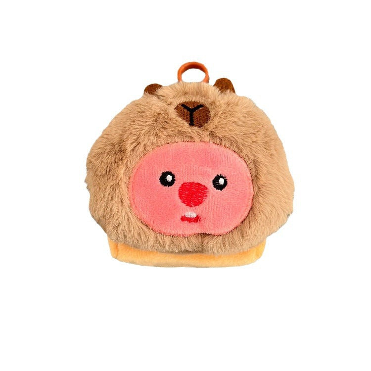 Petit porte-monnaie de rangement en peluche Koala Beaver