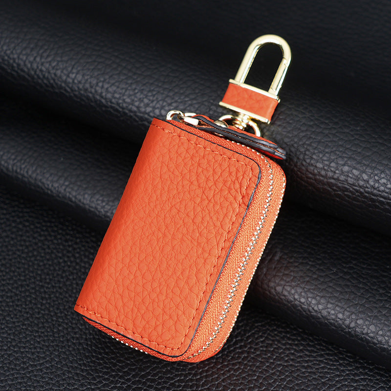 Genuine Leather Double Layer Car First Key Bags