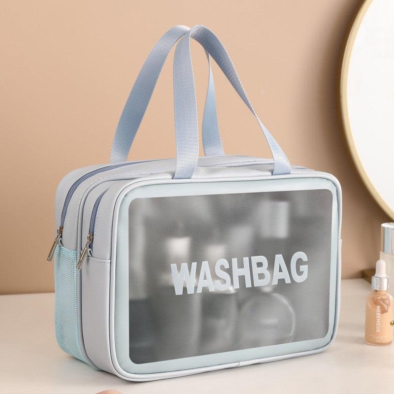 Fashion Dry Wet Separation Transparent Large Cosmetic Bags